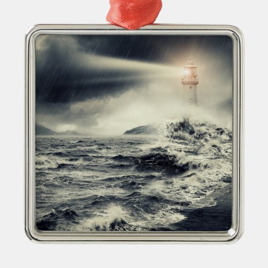 Lighthouse Beacon Metalen Ornament (Voorkant)