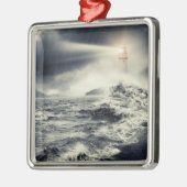 Lighthouse Beacon Metalen Ornament (Links)