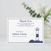 Lighthouse begrafenis dank u nota Kaart (Staand voorkant)