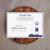 Lighthouse begrafenis dank u nota Kaart
