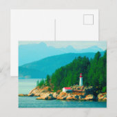 Lighthouse Berg Schilderij Vancouver BC Briefkaart (Voorkant / Achterkant)