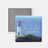 Lighthouse bewaar de datum magneet (Voorkant / Achterkant)