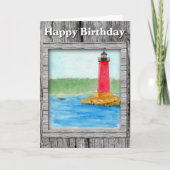 Lighthouse Birthday Kaart (Voorkant)