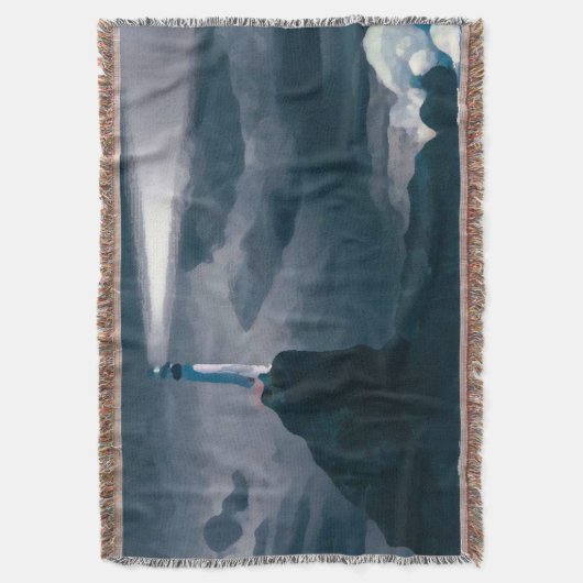 Lighthouse blue blanket deken (Voorkant Verticaal)