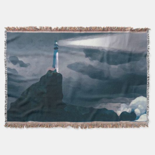 Lighthouse blue blanket deken (Voorkant)