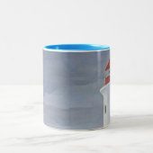 Lighthouse blue iphone tweekleurige koffiemok (Center)