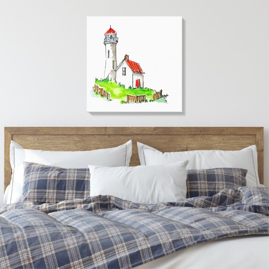 Lighthouse Canvas Afdruk (Insitu (Slaapkamer))