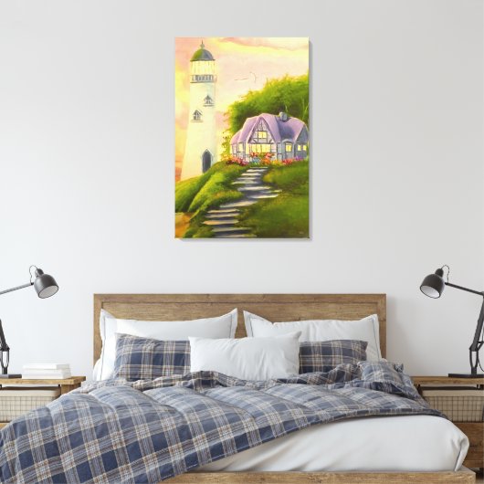 Lighthouse Canvas Afdruk (Insitu (Slaapkamer))