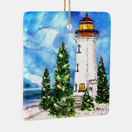 Lighthouse Ceramic Tree Ornament (Rechts)
