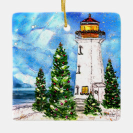 Lighthouse Ceramic Tree Ornament