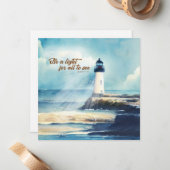 Lighthouse Christian Scripture Mattew Be a Light Notitiekaartje (Voorkant / Achterkant in situ)