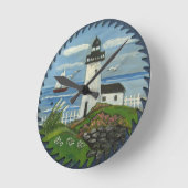 LIGHTHOUSE CLOCK PRIMITIVE DESIGN RONDE KLOK (Hoek)