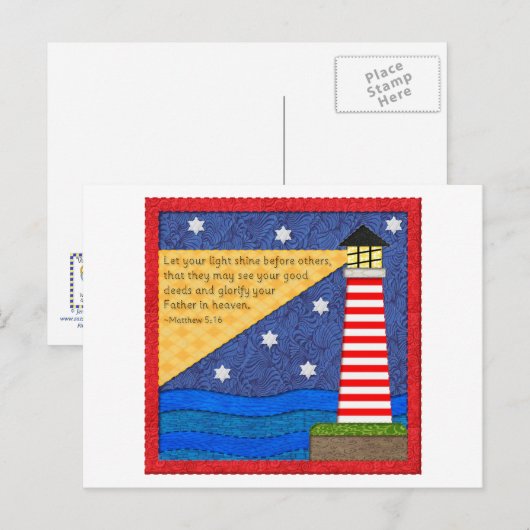 Lighthouse Collage Inspirerend Briefkaart (Voorkant / Achterkant)