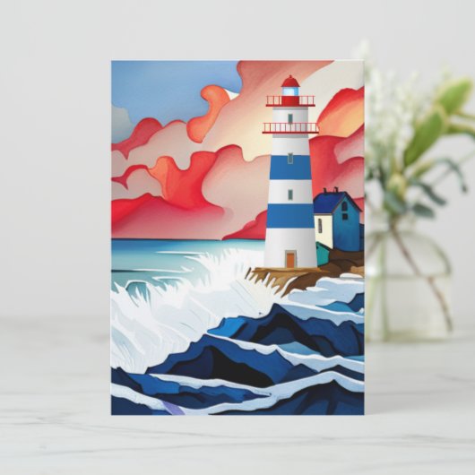 Lighthouse Collectie Bedankkaart (Staand voorkant)