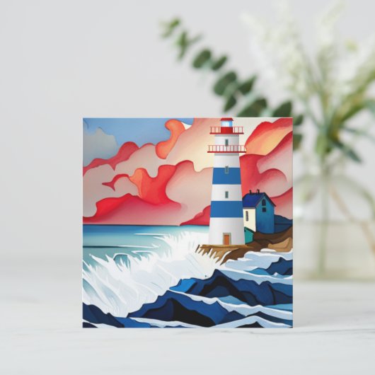 Lighthouse Collectie Bedankkaart (Staand voorkant)