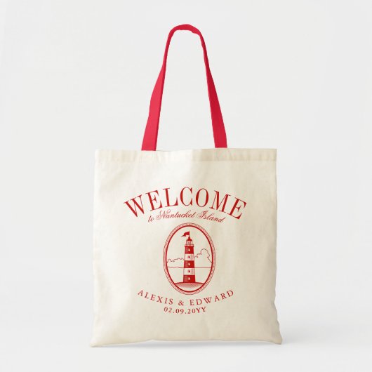  Lighthouse Custom Crimson Welkom Tote Bag (Voorkant)