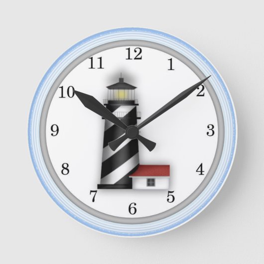 Lighthouse design Wall Clock Ronde Klok (Voorkant)