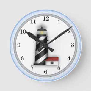 Lighthouse design Wall Clock Ronde Klok