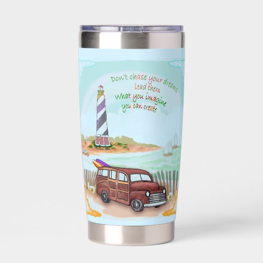 Lighthouse Dreams Geïsoleerde Drinkbeker (Achterkant)