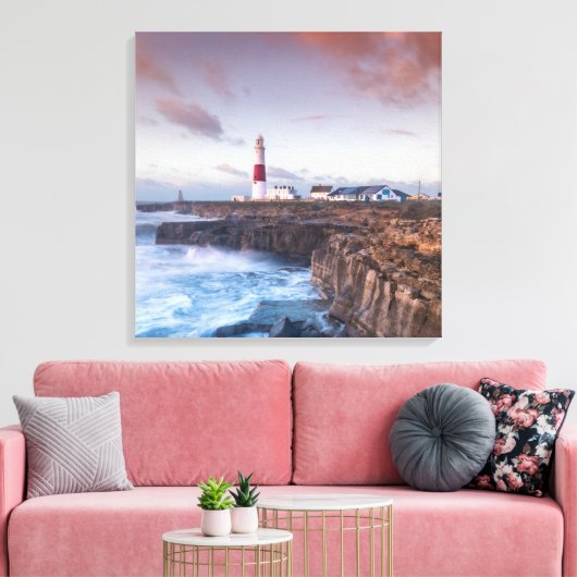 Lighthouse England Canvas Afdruk (Insitu (Woonkamer))