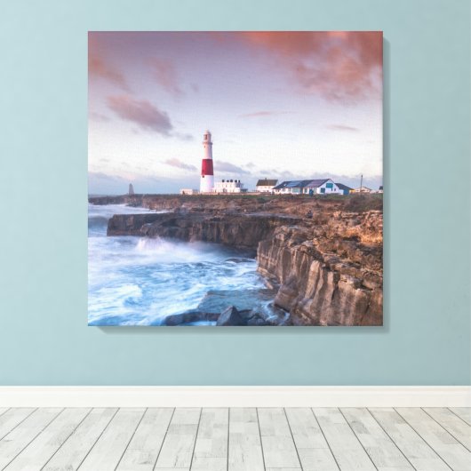 Lighthouse England Canvas Afdruk (Insitu (Houten vloer))