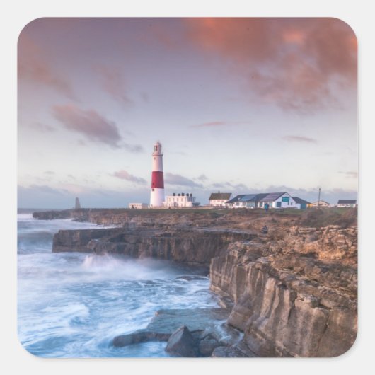 Lighthouse England Vierkante Sticker (Voorkant)