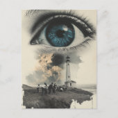 Lighthouse Eyeball and Farmers Surreal Vintage Briefkaart (Voorkant)