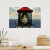 Lighthouse Glass Poster (Keuken)