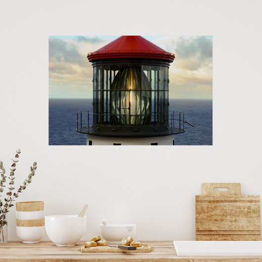 Lighthouse Glass Poster (Keuken)