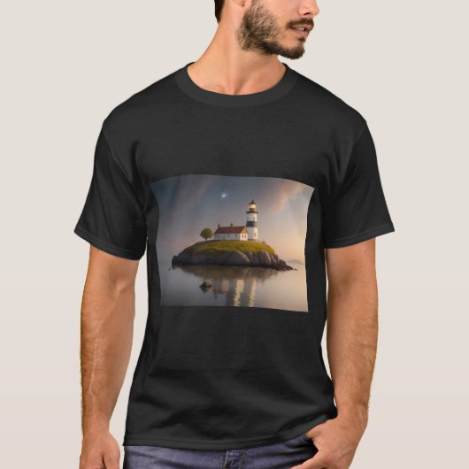 Lighthouse Glow van het Zee Print T-shirt (Voorkant)