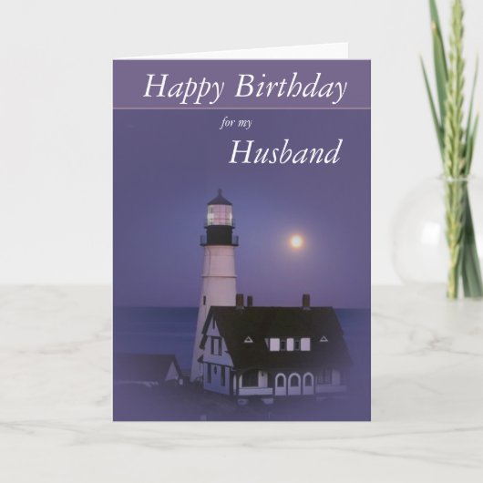 Lighthouse Happy Birthday Kaart (Voorkant)