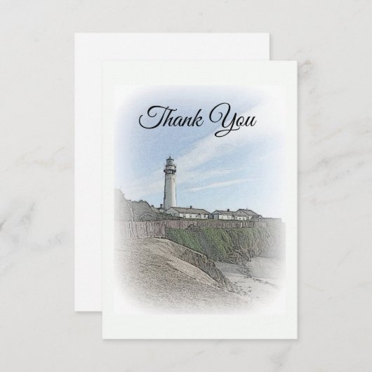 Lighthouse - Hartelijk dank Bedankkaart (Voorkant / Achterkant)