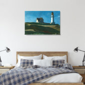Lighthouse Hill | Edward Hopper | Canvas Afdruk (Insitu (Slaapkamer))