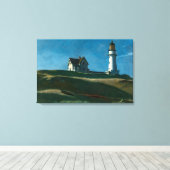 Lighthouse Hill | Edward Hopper | Canvas Afdruk (Insitu (Houten vloer))