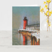 Lighthouse House Wenskaart Kaart (Gele Bloem)
