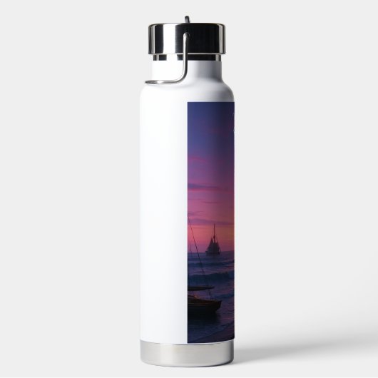 Lighthouse in Colorful Sunset - Waterfles (Rechts)