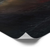 Lighthouse in evening glow poster (Hoek)