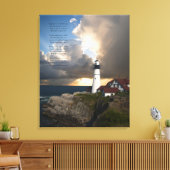 Lighthouse Inspirerend Citaat Verrekend Canvas Dru Afdruk (Insitu (Woonkamer))