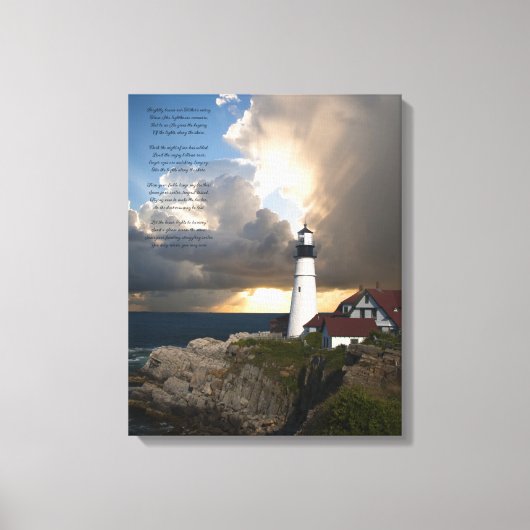 Lighthouse Inspirerend Citaat Verrekend Canvas Dru Afdruk (Voorkant)
