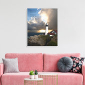 Lighthouse Inspirerend Citaat Verrekend Canvas Dru Afdruk (Insitu (Woonkamer))