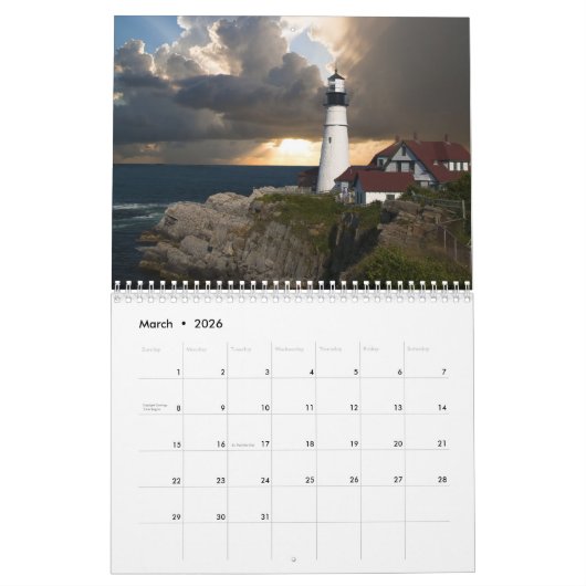 Lighthouse kalender (Mar 2026)