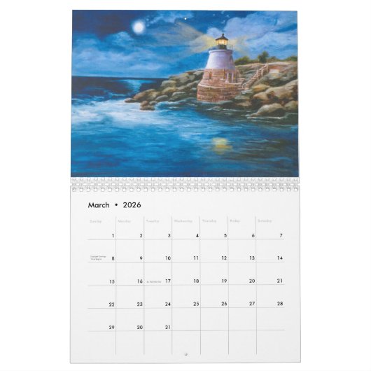 Lighthouse kalender (Mar 2026)