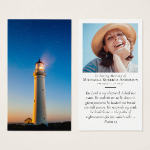 Lighthouse Memorial Prayer Kaart