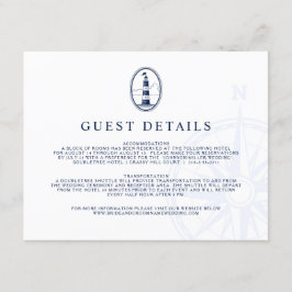 Lighthouse Nautical | Trouwgast Informatiekaartje