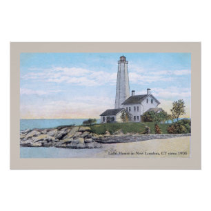 Lighthouse New London CT Perfect Poster