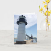 Lighthouse Note Card (Blank) met envelop Kaart (Gele Bloem)