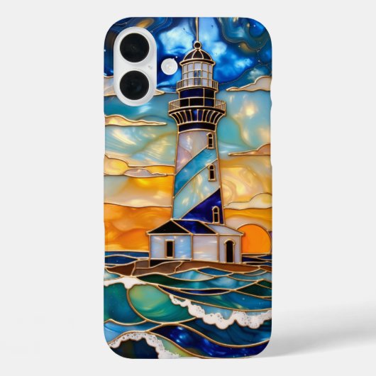 Lighthouse Ocean Phone Case Coastal Sunset (Achterkant)
