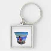 Lighthouse Ocean View Clay Pot Key Chain  Sleutelhanger (Voorkant)