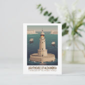 Lighthouse of Alexandria 7 Wonders of the World Briefkaart (Staand voorkant)