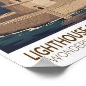 Lighthouse of Alexandria 7 Wonders of the World Poster (Hoek)